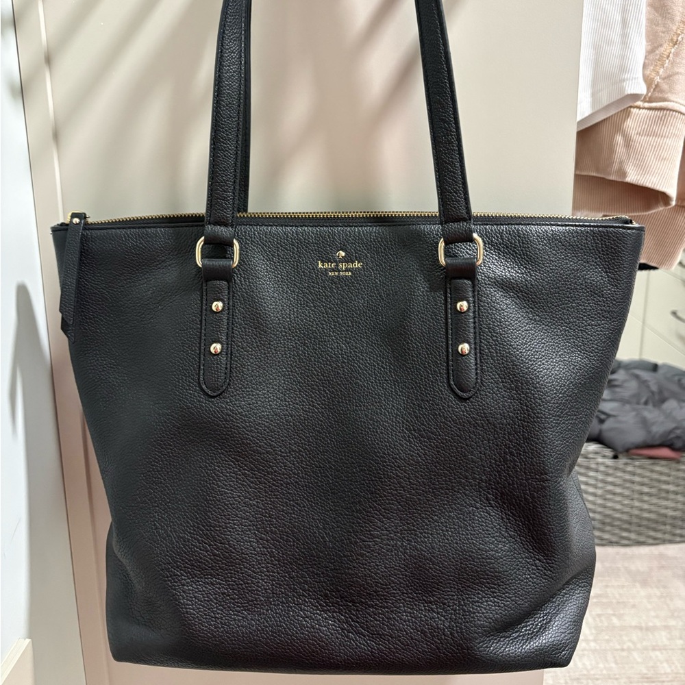 Kate Spade Black Pebbled Leather Tote